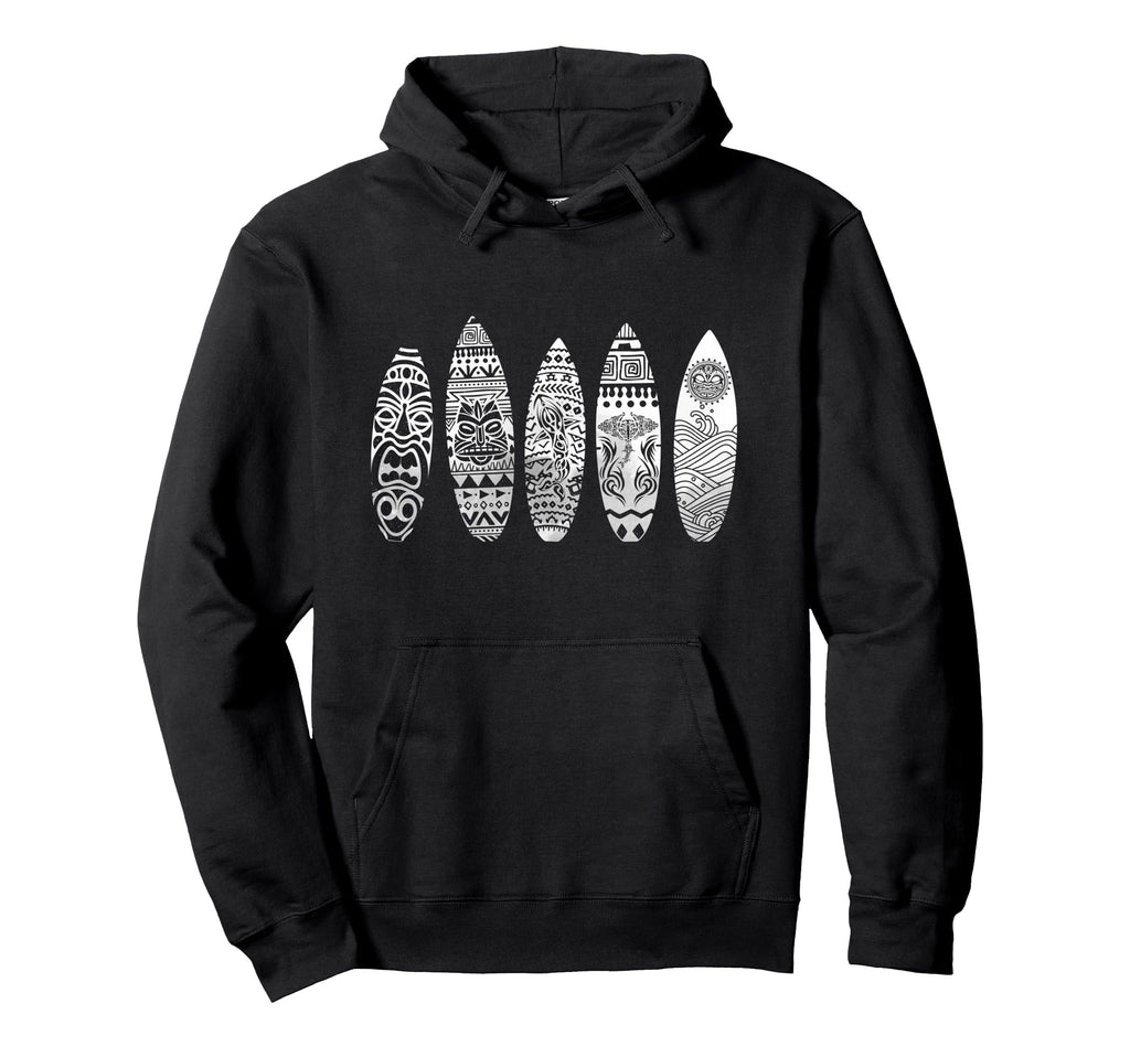 Surfing Surfboard Maori Surfboarder Surfer Hoodie - Minimalist Print Unisex - T-Shirt, Sweatshirt, Hoodie
