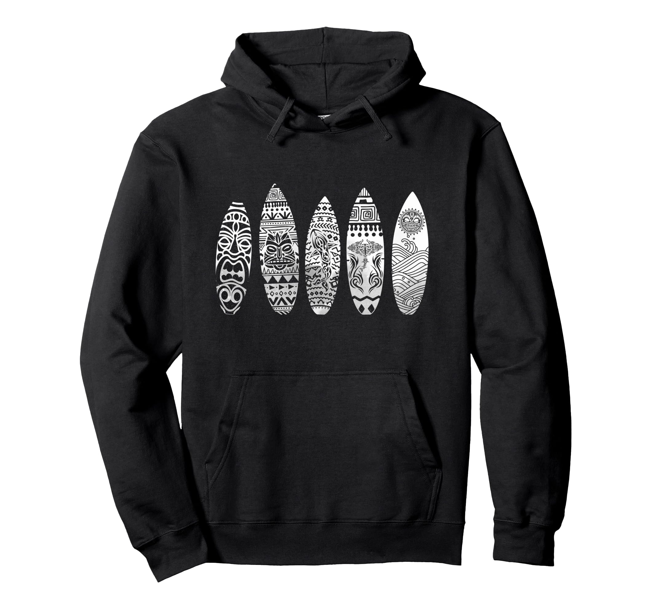 Surfing Surfboard Maori Surfboarder Surfer Hoodie - Minimalist Print Unisex - T-Shirt, Sweatshirt, Hoodie