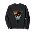 Summer Palm Trees Distressed Triangles Sweatshirt - Minimalist Print Unisex - T-Shirt, Sweatshirt, Hoodie