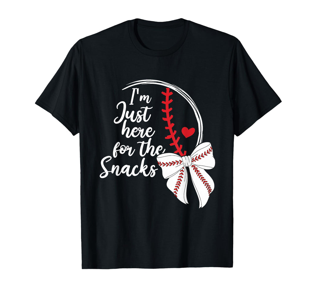 Baseball Im Just Here Snacks Bow Game T-Shirt - Streetwear Style Unisex - T-Shirt, Sweatshirt, Hoodie