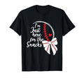 Baseball Im Just Here Snacks Bow Game T-Shirt - Streetwear Style Unisex - T-Shirt, Sweatshirt, Hoodie