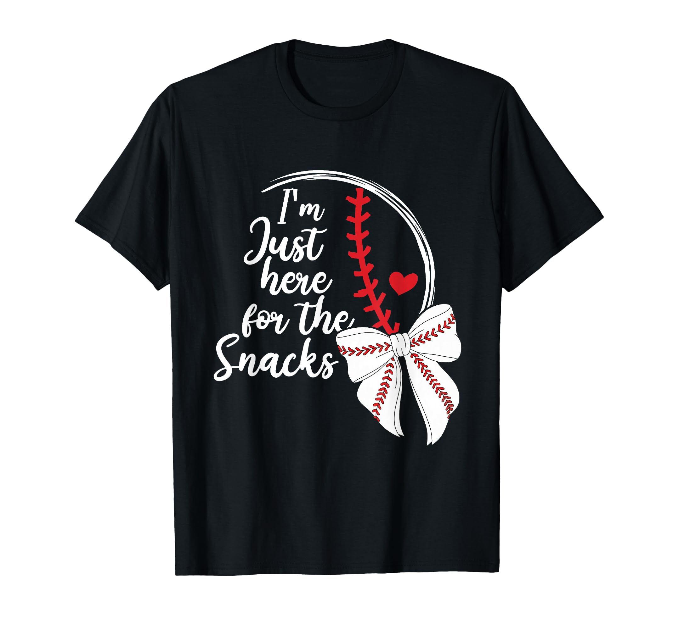 Baseball Im Just Here Snacks Bow Game T-Shirt - Streetwear Style Unisex - T-Shirt, Sweatshirt, Hoodie
