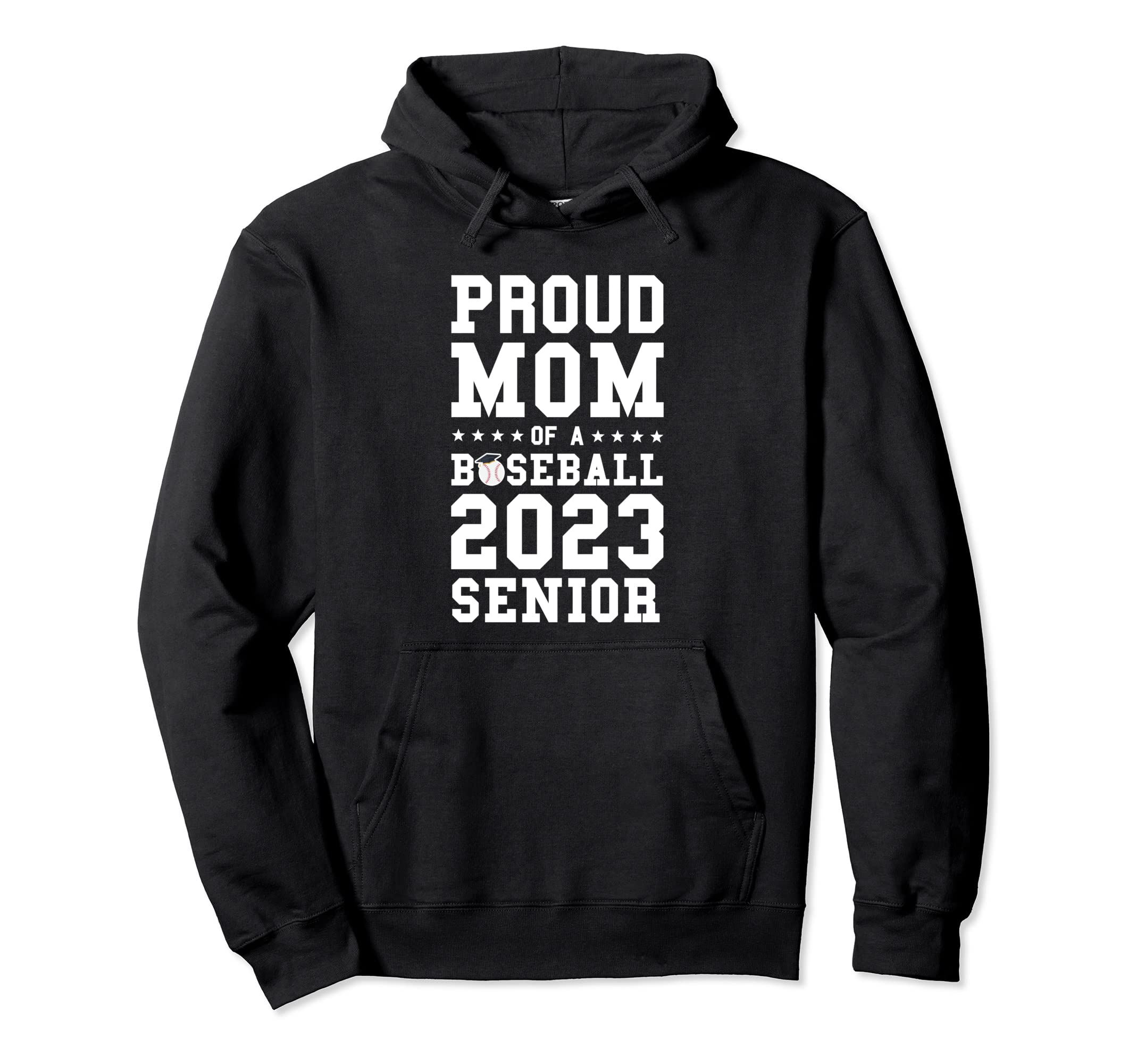 Proud Mom Baseball 2023 Senior Hoodie - Aesthetic Graphic Men Women - T-Shirt, Sweatshirt, Hoodie