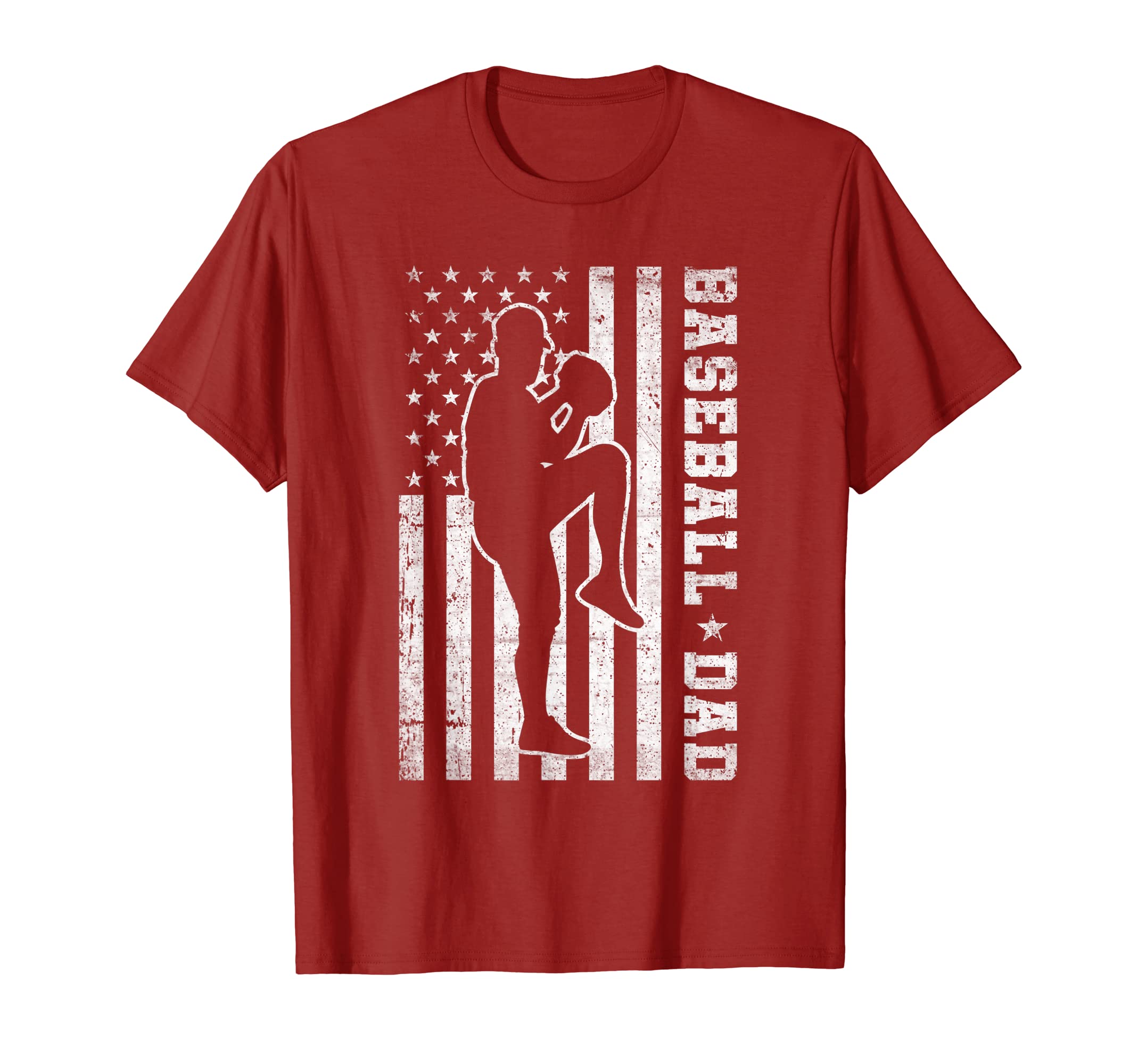 Mens Baseball Dad 4Th July Usa Flag T-Shirt - Fun Novelty Design Unisex - T-Shirt, Sweatshirt, Hoodie