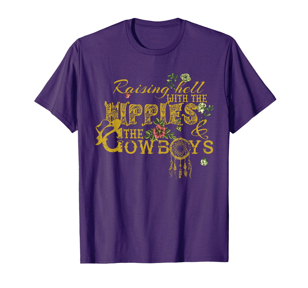 Raising Hell Hippies Cowboys Black X T-Shirt - Streetwear Style Men Women - T-Shirt, Sweatshirt, Hoodie