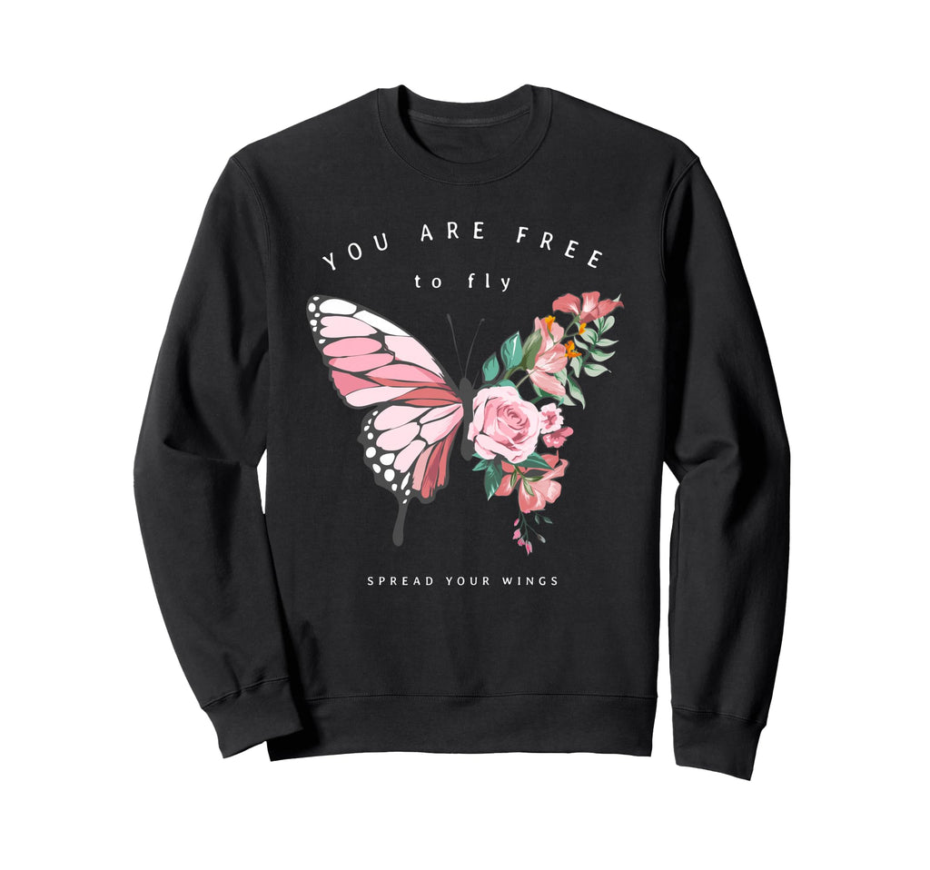 Butterfly Y2K Grunge Aesthetic Sweatshirt - Streetwear Style Men Women - T-Shirt, Sweatshirt, Hoodie