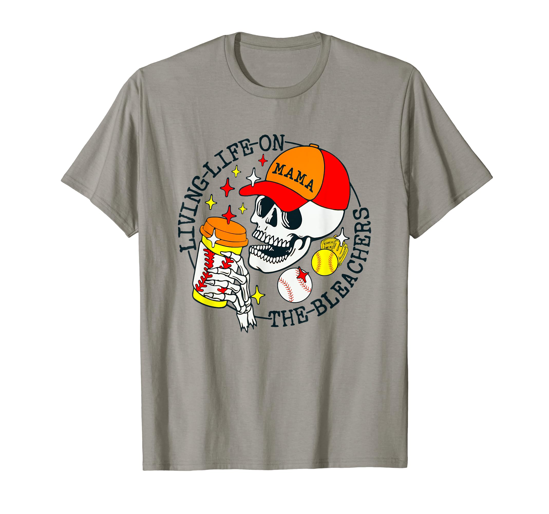 Living Life Bleachers Baseball T-Shirt - Fun Novelty Design for Adults - T-Shirt, Sweatshirt, Hoodie