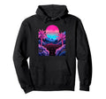 80S Vaporwave Aesthetic Palm Trees Sunset Hoodie - Graphic Print Men Women - T-Shirt, Sweatshirt, Hoodie
