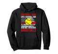 Funny Softball Dad Like Baseball Dad Us Hoodie - Novelty Apparel Unisex - T-Shirt, Sweatshirt, Hoodie
