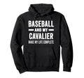 Baseball And My Cavalier Mama Dog Hoodie - Custom Art Print for Adults - T-Shirt, Sweatshirt, Hoodie