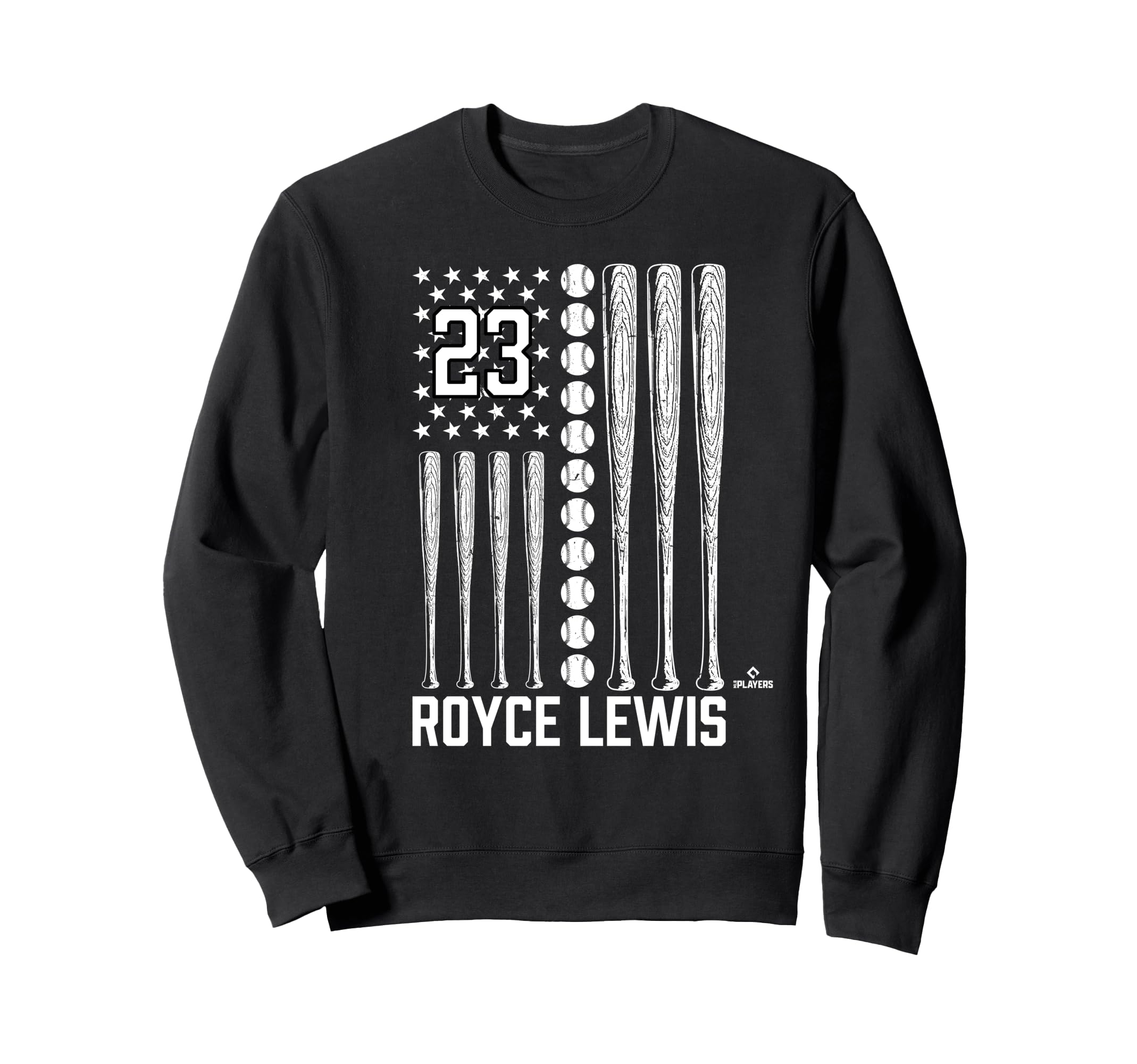 Baseball American Flag Royce Lewis Sweatshirt - Trendy Graphic Men Women - T-Shirt, Sweatshirt, Hoodie