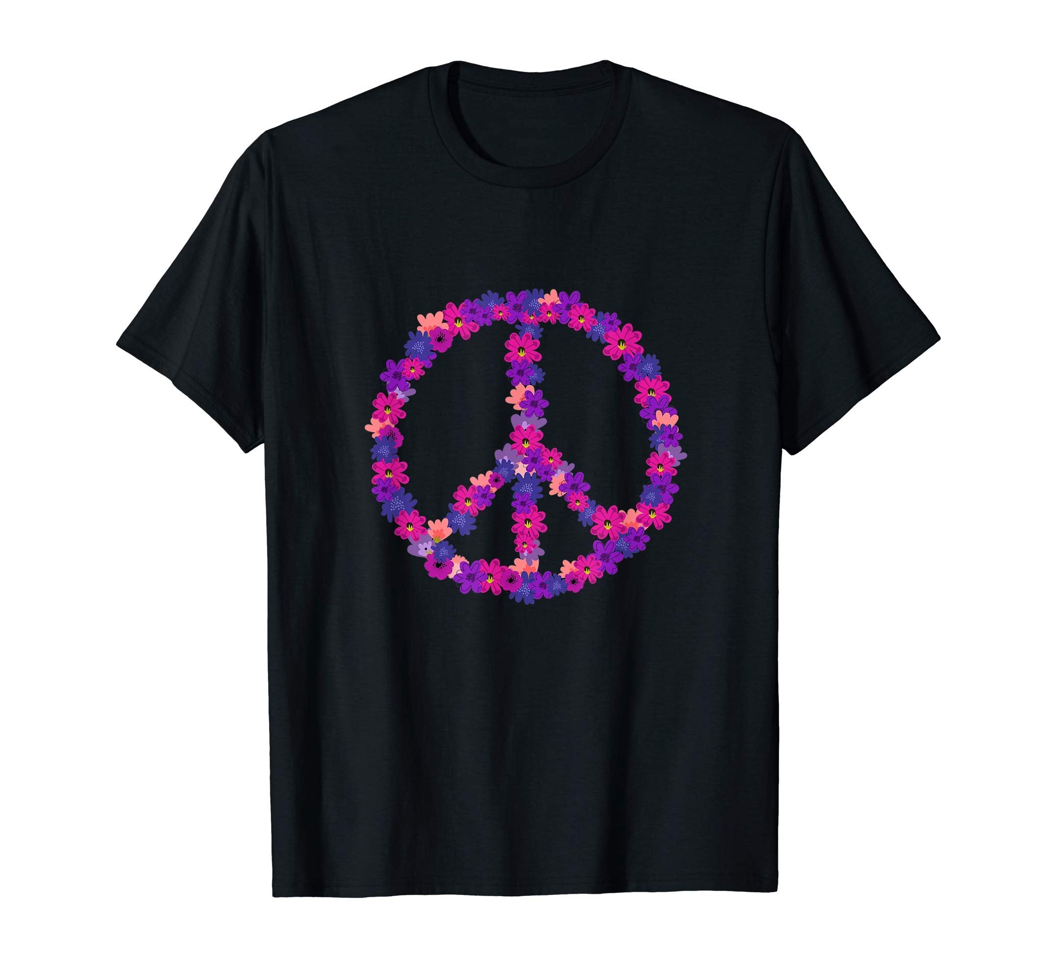 Flower Peace Sign Hippy Costume 60S 70S T-Shirt - Trendy Graphic Unisex - T-Shirt, Sweatshirt, Hoodie