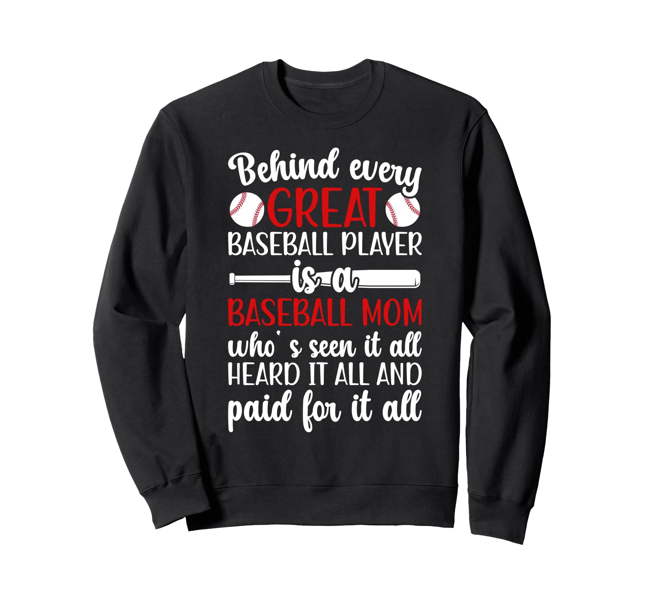 Proud Baseball Mom Baseball Player Mom Sweatshirt - Trendy Graphic Unisex - T-Shirt, Sweatshirt, Hoodie