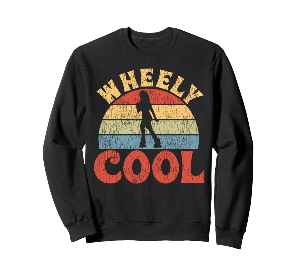 Roller Skating Skate 1970S Wheely Sweatshirt - Trendy Graphic Unisex - T-Shirt, Sweatshirt, Hoodie