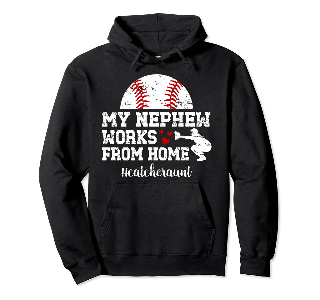 Baseball Catcher Aunt Funny Aunt Hoodie - Unique Graphic Men Women - T-Shirt, Sweatshirt, Hoodie