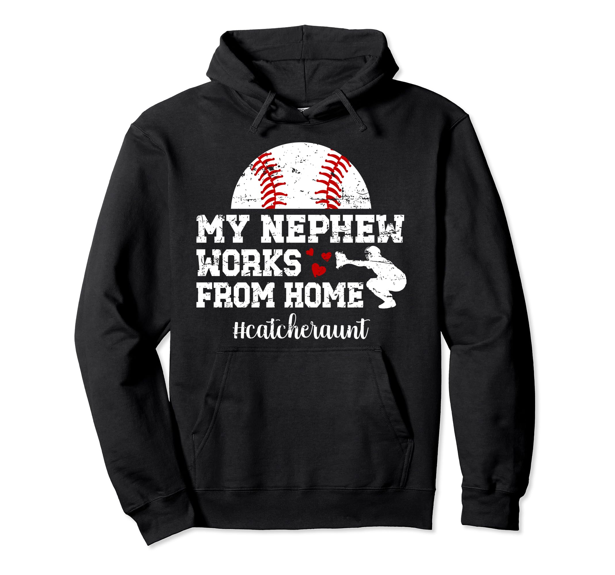 Baseball Catcher Aunt Funny Aunt Hoodie - Unique Graphic Men Women - T-Shirt, Sweatshirt, Hoodie