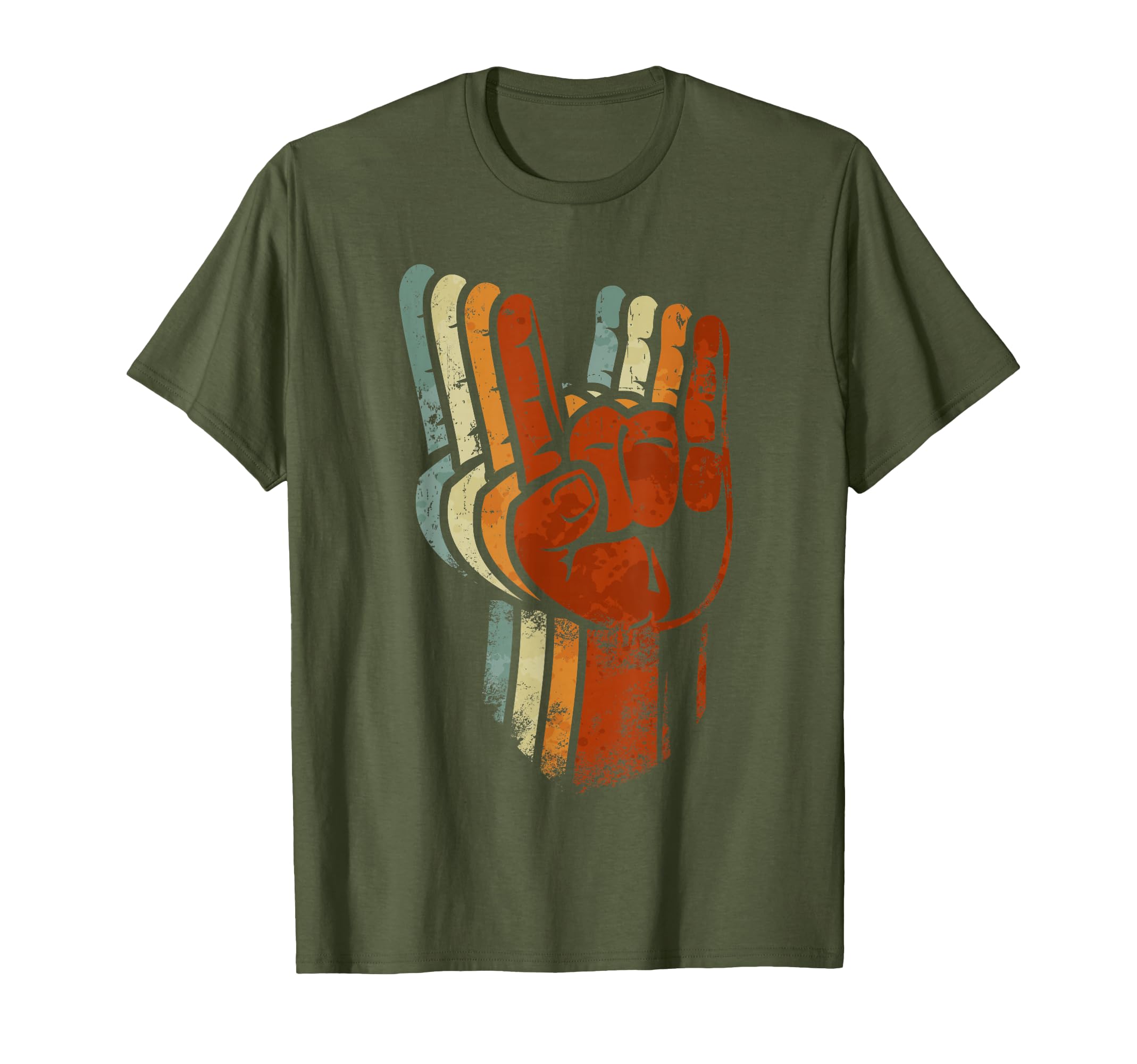 Devil Horns Sign Metal Fork Rock Hand T-Shirt - Trendy Graphic Men Women - T-Shirt, Sweatshirt, Hoodie
