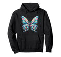 Psychedelic Butterfly Bright Color Swirls Hoodie - Graphic Print Unisex - T-Shirt, Sweatshirt, Hoodie