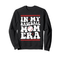 My Baseball Mom Era Groovy Baseball Sweatshirt - Minimalist Print Unisex - T-Shirt, Sweatshirt, Hoodie