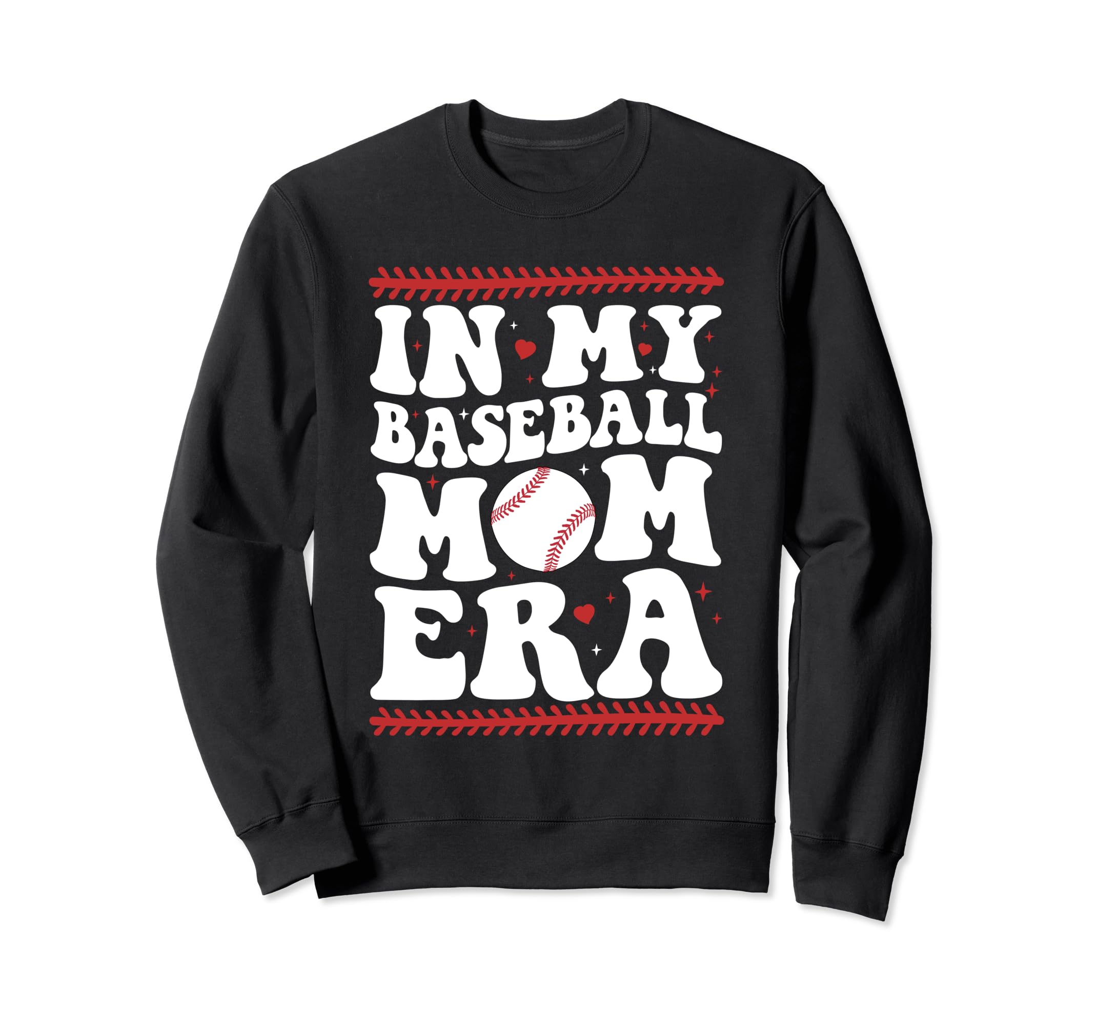 My Baseball Mom Era Groovy Baseball Sweatshirt - Minimalist Print Unisex - T-Shirt, Sweatshirt, Hoodie