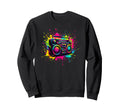 Splash Art Boombox Old School Sweatshirt - Fun Novelty Design for Adults - T-Shirt, Sweatshirt, Hoodie