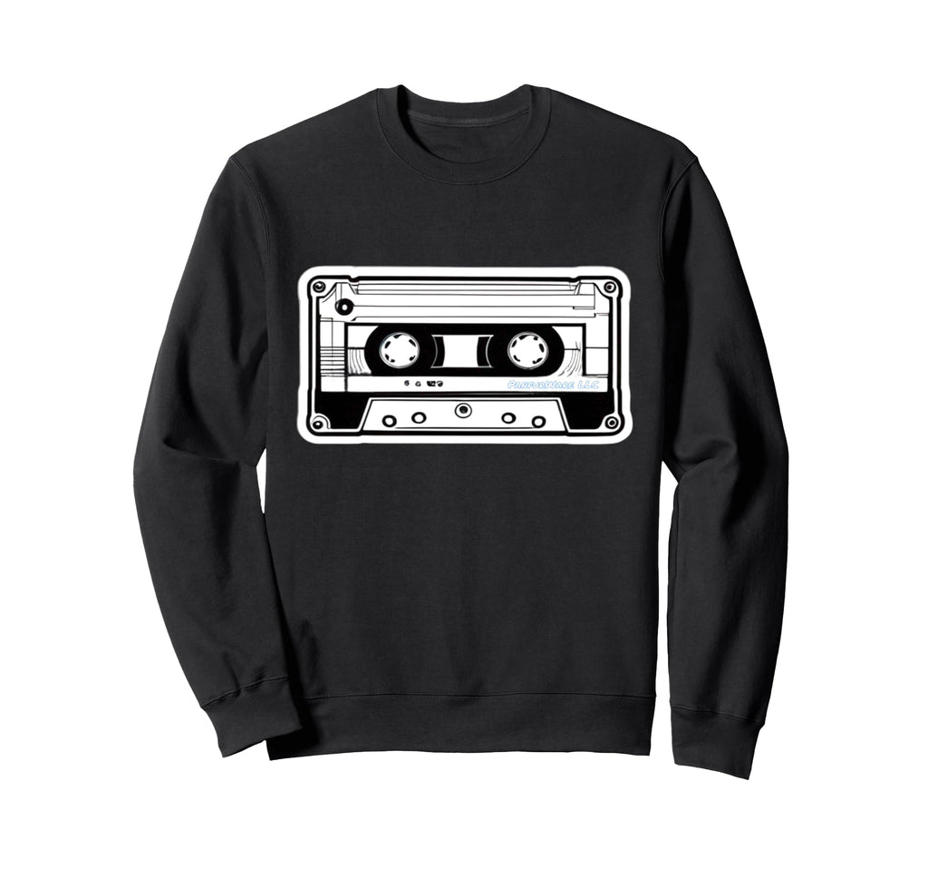 Audio Music Mix Tape Cassette Sweatshirt - Custom Art Print Men Women - T-Shirt, Sweatshirt, Hoodie