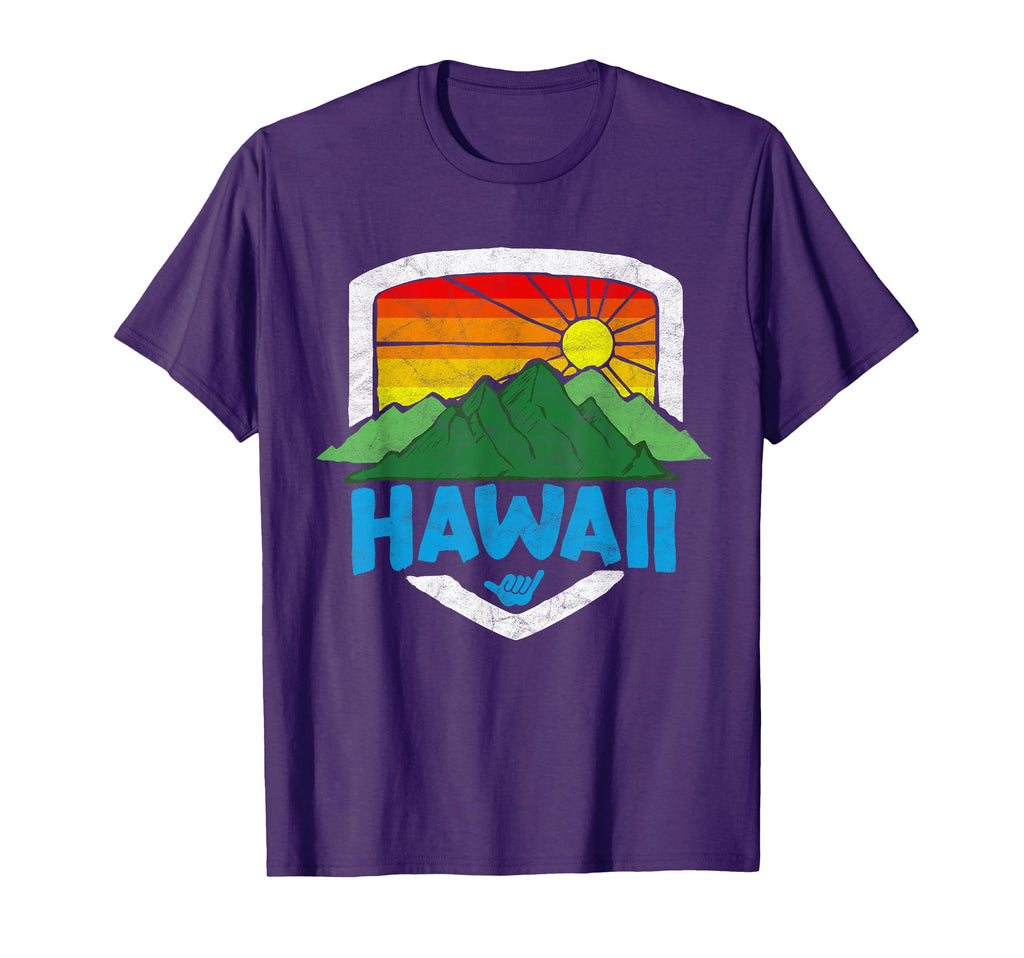 Hawaii Rainbow Sun 80S T-Shirt - Casual Everyday Wear Men Women - T-Shirt, Sweatshirt, Hoodie