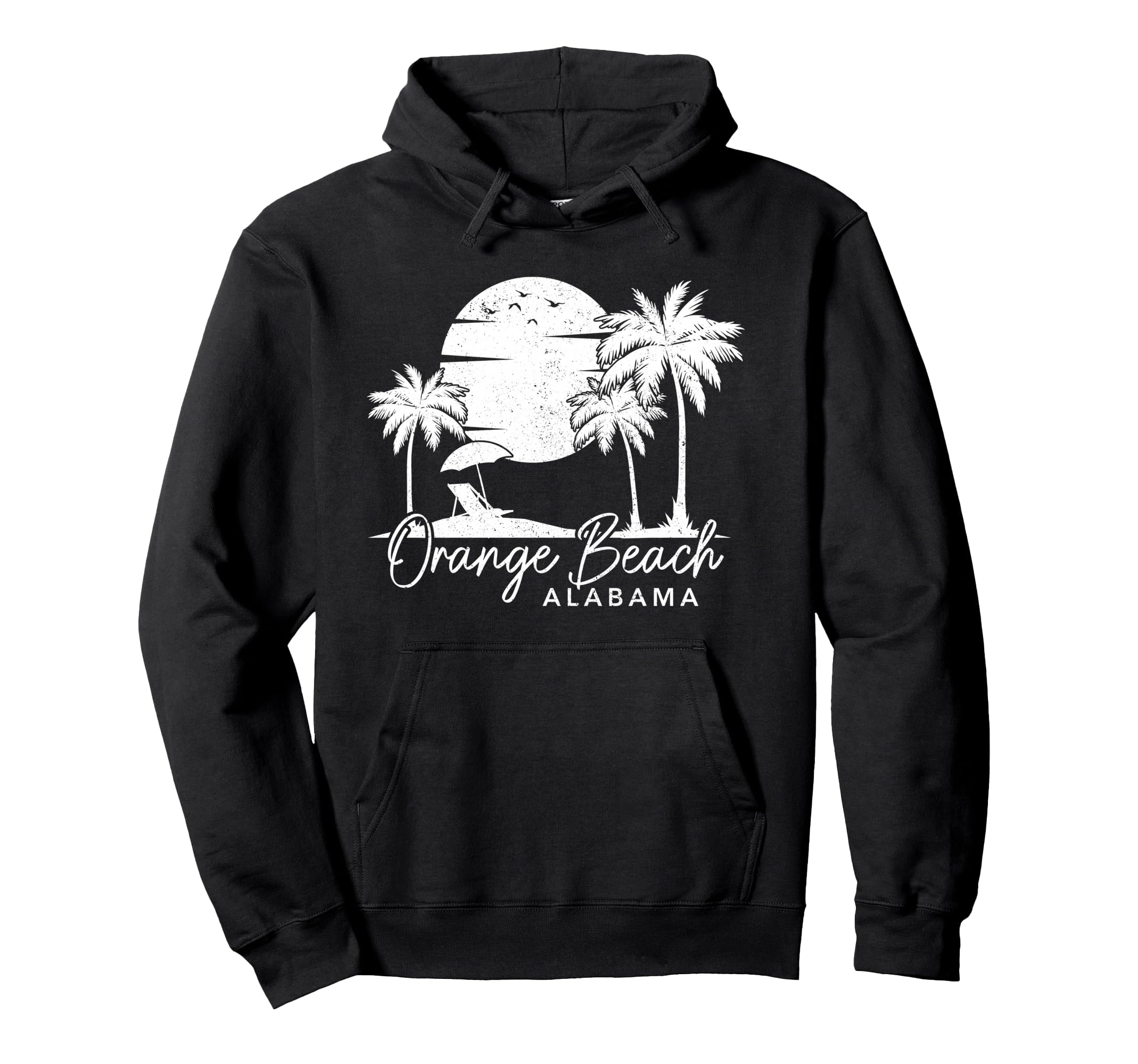 Orange Beach Alabama Al Sunset Surfer Hoodie - Novelty Apparel for Adults - T-Shirt, Sweatshirt, Hoodie