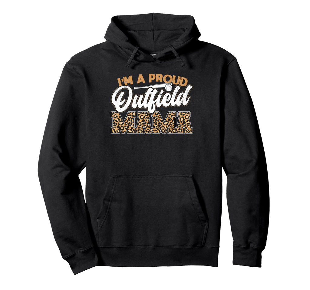 Baseball Mom Proud Outfield Mama Hoodie - Custom Art Print Men Women - T-Shirt, Sweatshirt, Hoodie