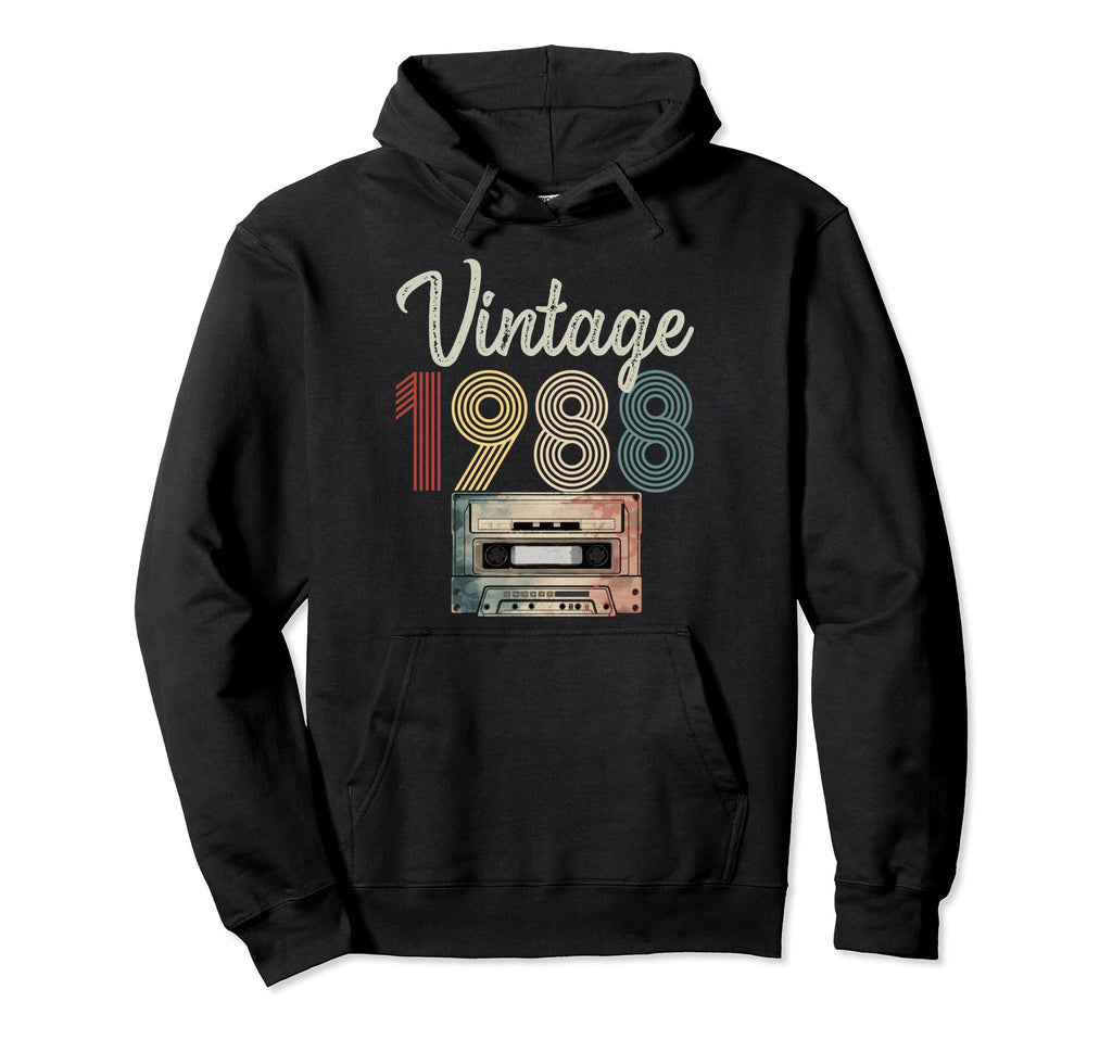 1988 Born 1988 Cassette Tape Birthday Hoodie - Fun Novelty Design Unisex - T-Shirt, Sweatshirt, Hoodie