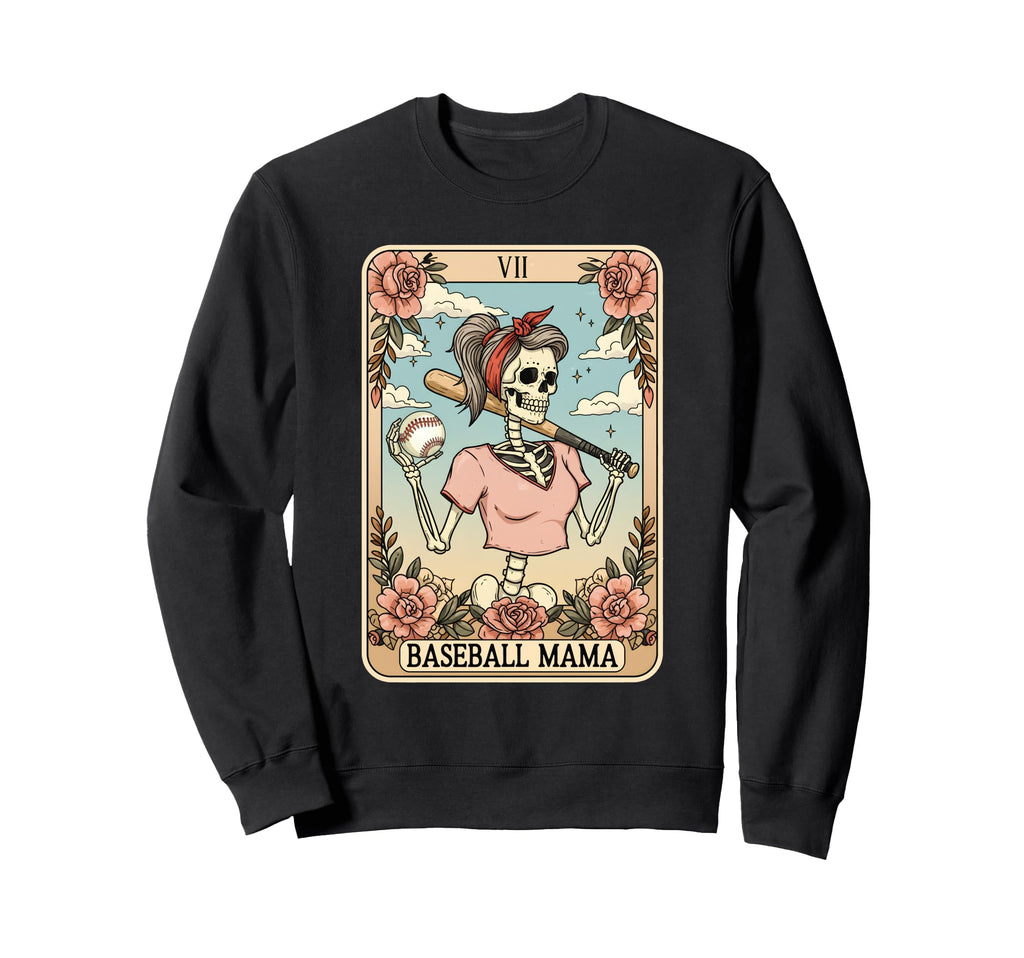 Baseball Mama Tarot Card Sweatshirt - Fun Novelty Design for Adults - T-Shirt, Sweatshirt, Hoodie