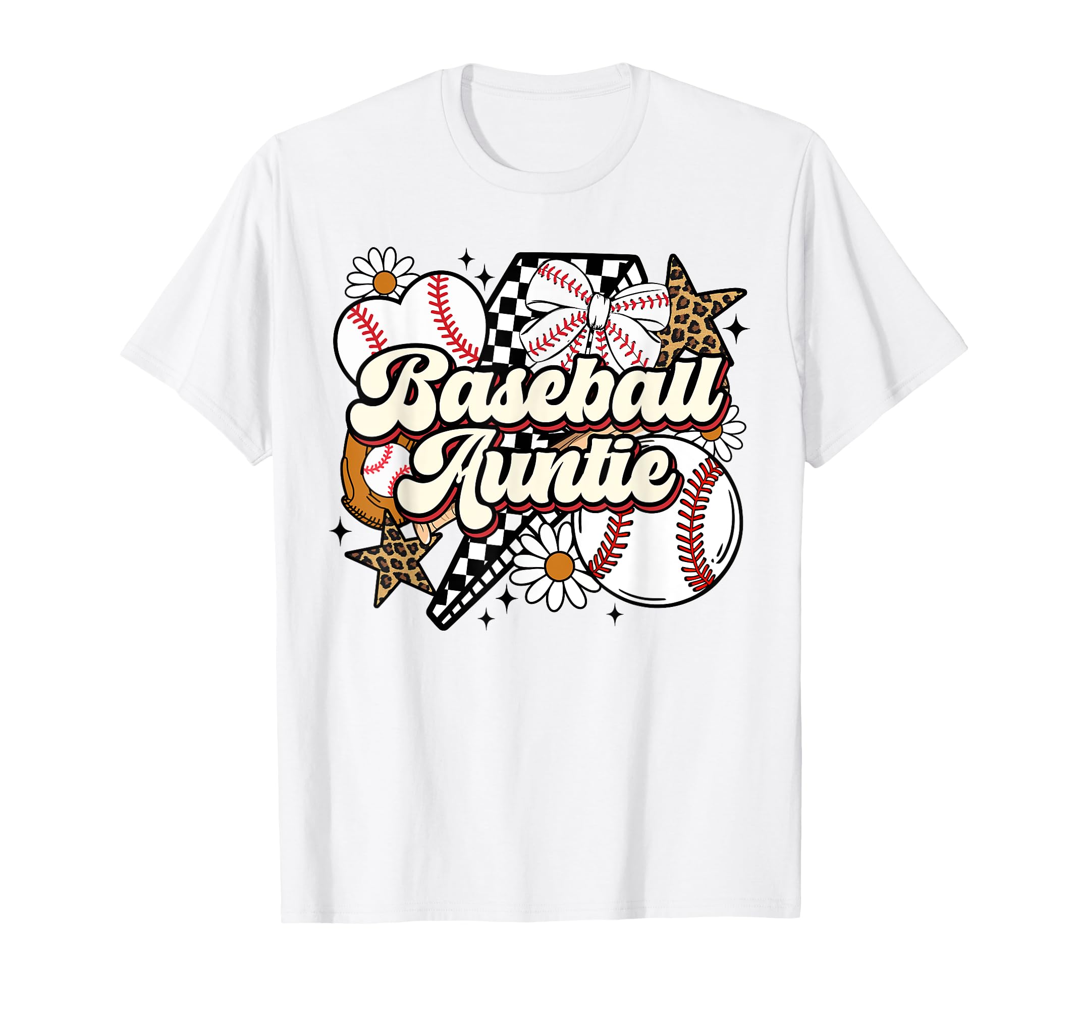 Baseball Auntie Funny Leopard T-Shirt - Streetwear Style for Adults - T-Shirt, Sweatshirt, Hoodie