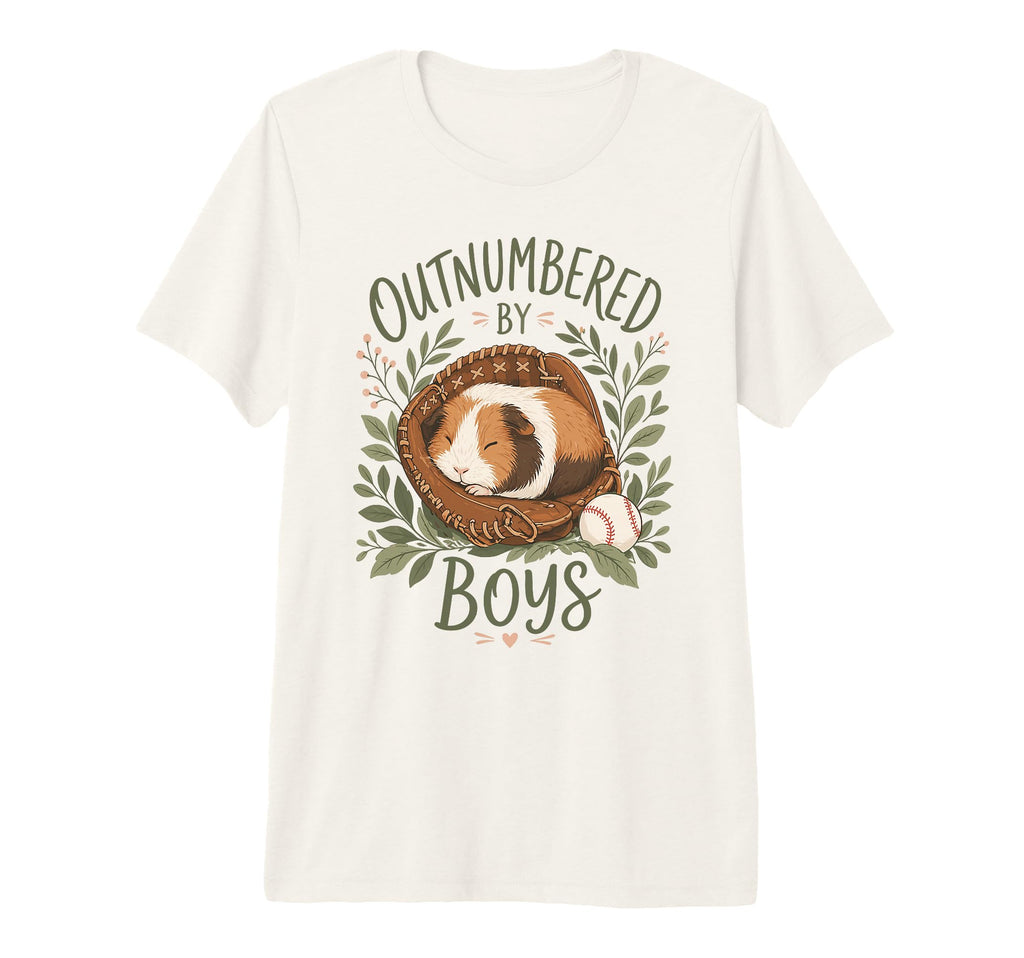 Outnumbered Baseball Mom Guinea Pig T-Shirt - Graphic Print Men Women - T-Shirt, Sweatshirt, Hoodie