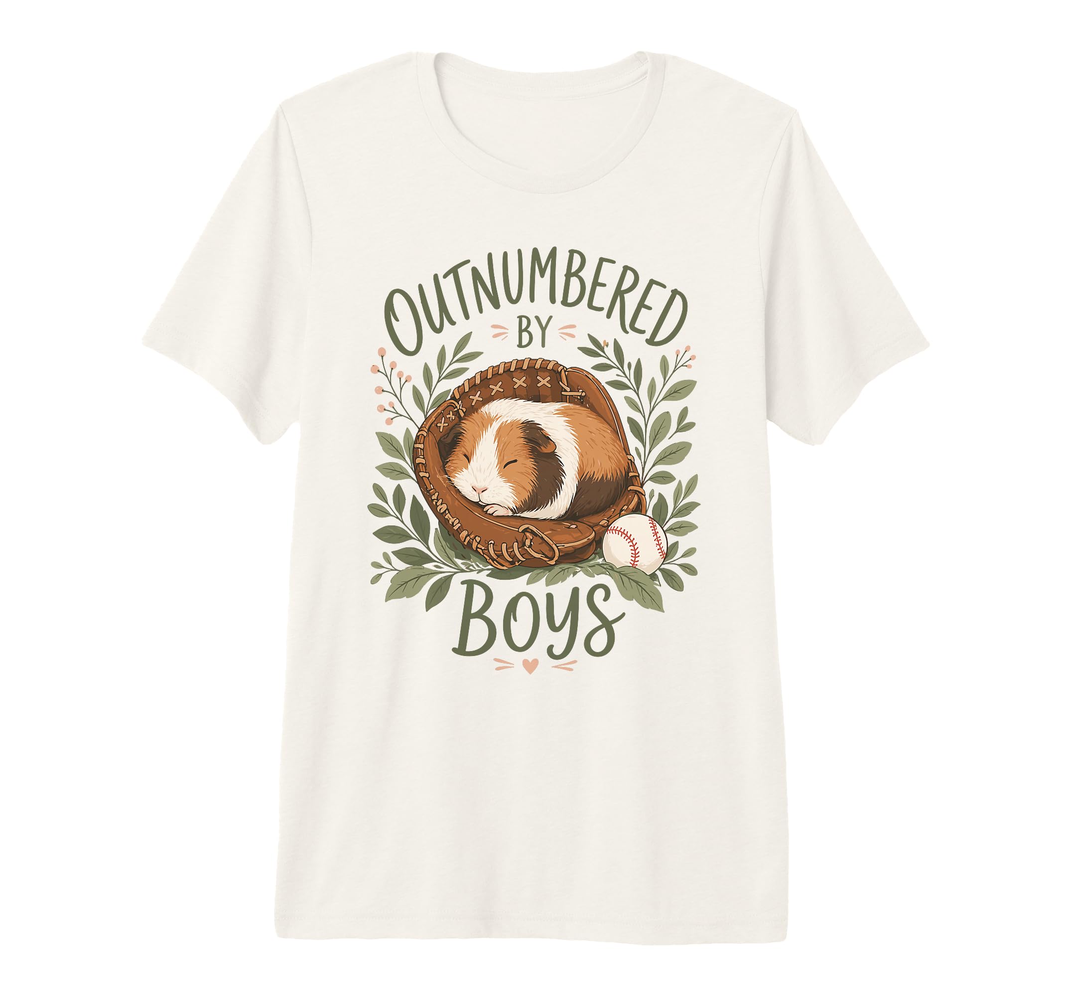 Outnumbered Baseball Mom Guinea Pig T-Shirt - Graphic Print Men Women - T-Shirt, Sweatshirt, Hoodie