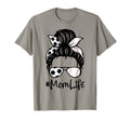 Womens Mom Life Soccer Messy Bun T-Shirt - Minimalist Print Unisex - T-Shirt, Sweatshirt, Hoodie