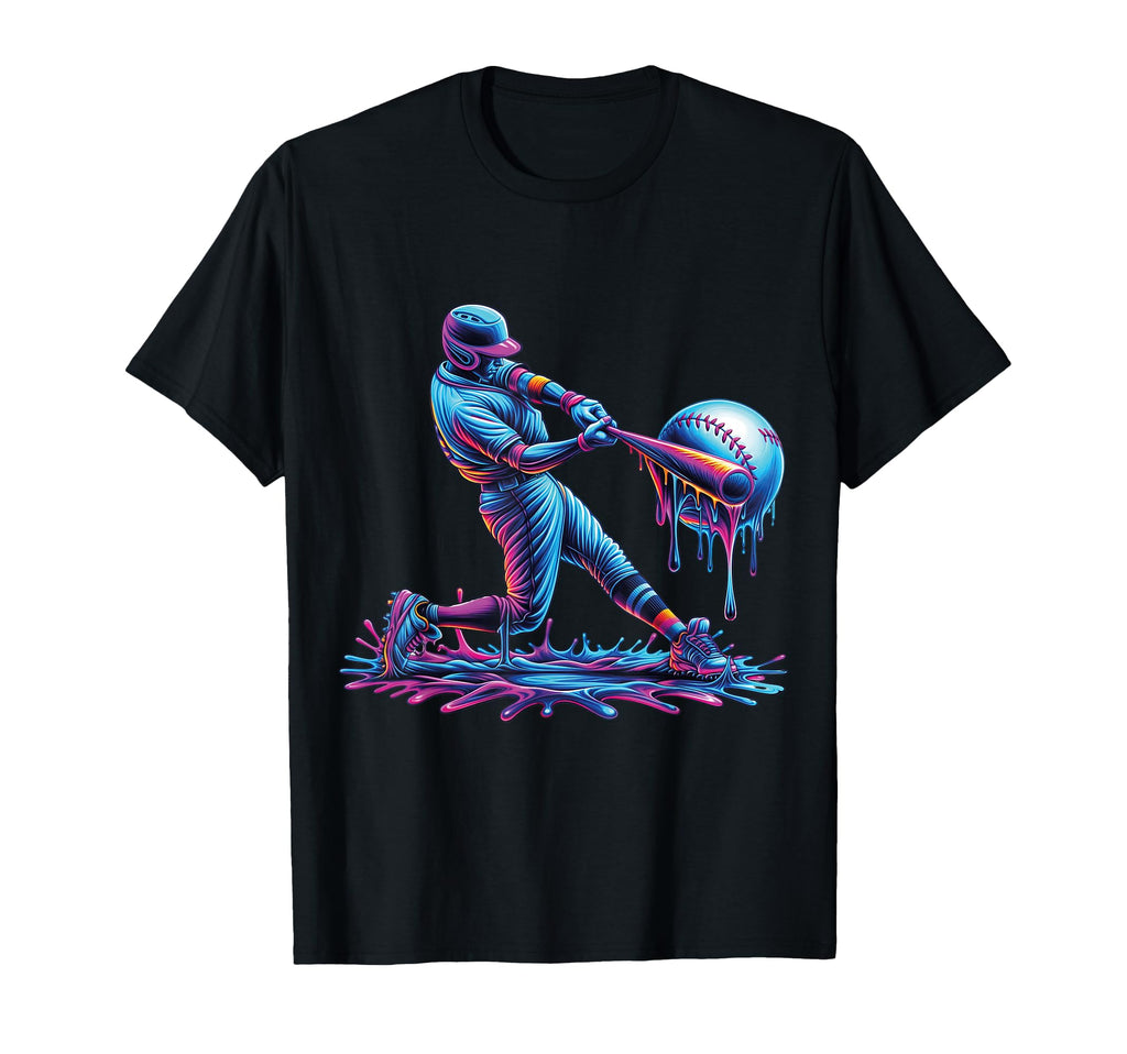 Baseball Drip Player Ice Cream Drip T-Shirt - Fun Novelty Design Unisex - T-Shirt, Sweatshirt, Hoodie