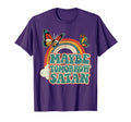 Maybe Tomorrow Satan Distressed 1970S T-Shirt - Custom Art Print Men Women - T-Shirt, Sweatshirt, Hoodie