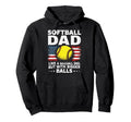 Softball Dad Like Baseball Dad Hoodie - Custom Art Print for Adults - T-Shirt, Sweatshirt, Hoodie
