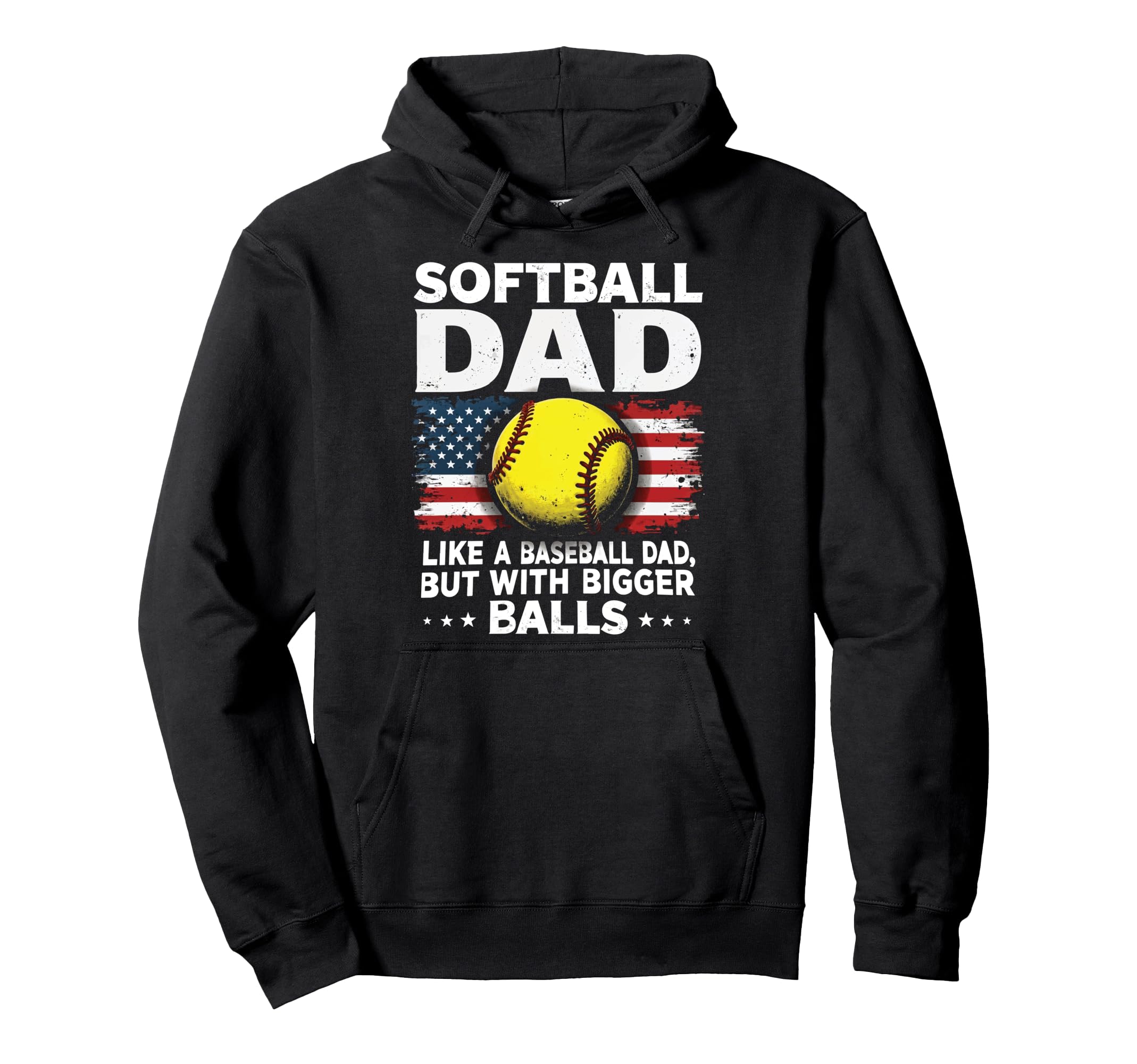Softball Dad Like Baseball Dad Hoodie - Custom Art Print for Adults - T-Shirt, Sweatshirt, Hoodie