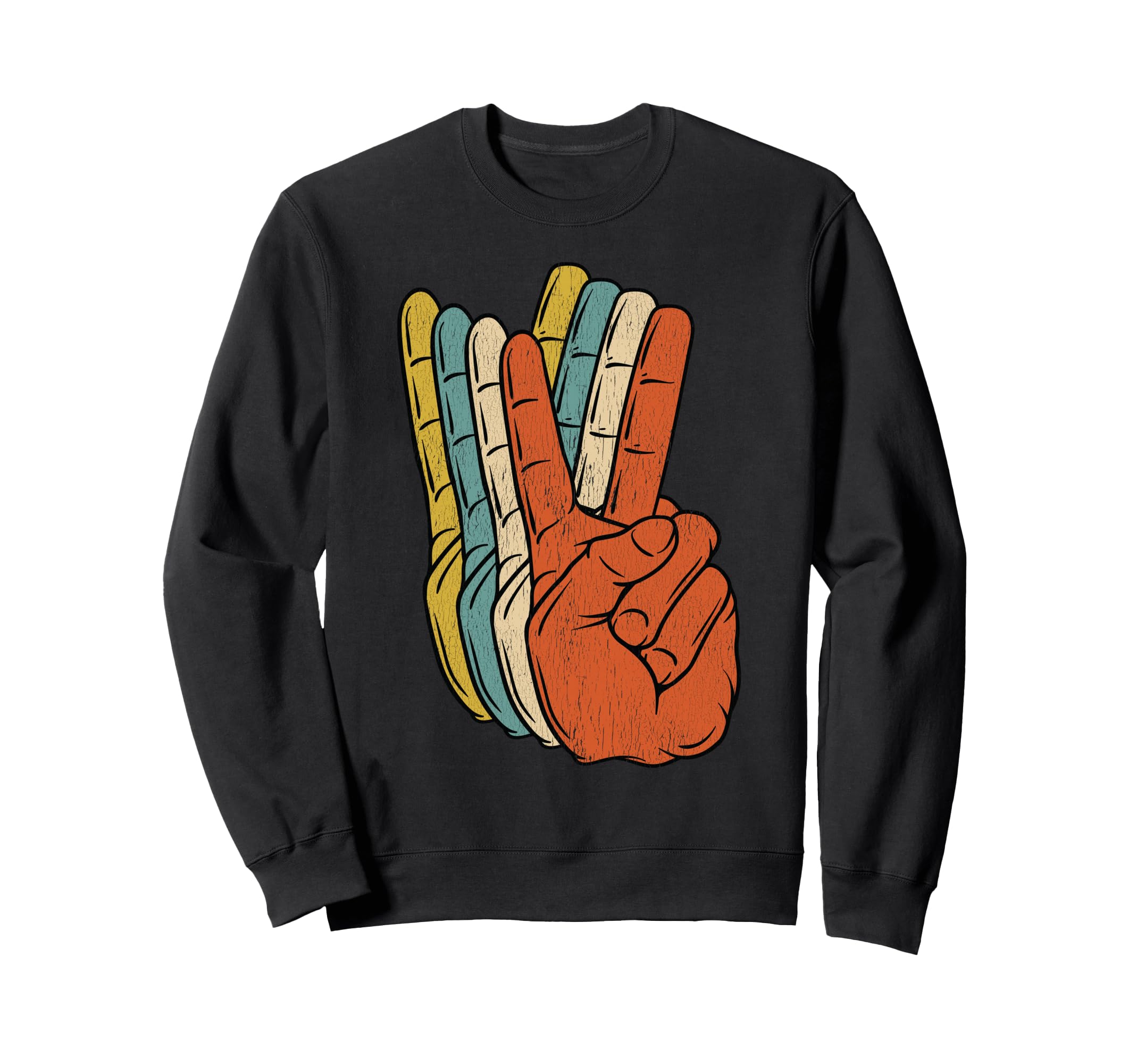 Peace 60S 70S Hippie Gift Sweatshirt - Casual Everyday Wear for Adults - T-Shirt, Sweatshirt, Hoodie