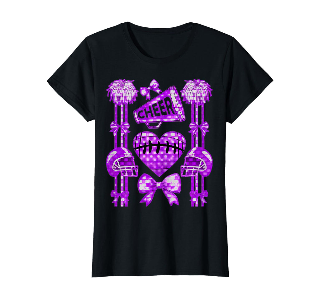 Football Cheer Mom Coquette Bow Mom T-Shirt - Minimalist Print Men Women - T-Shirt, Sweatshirt, Hoodie