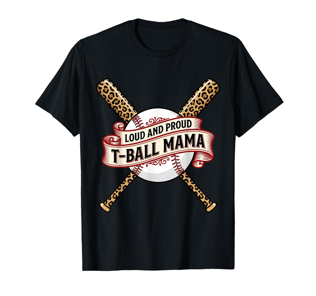 Ball Mama Loud Proud Baseball Mom Leopard T-Shirt - Graphic Print Men Women - T-Shirt, Sweatshirt, Hoodie
