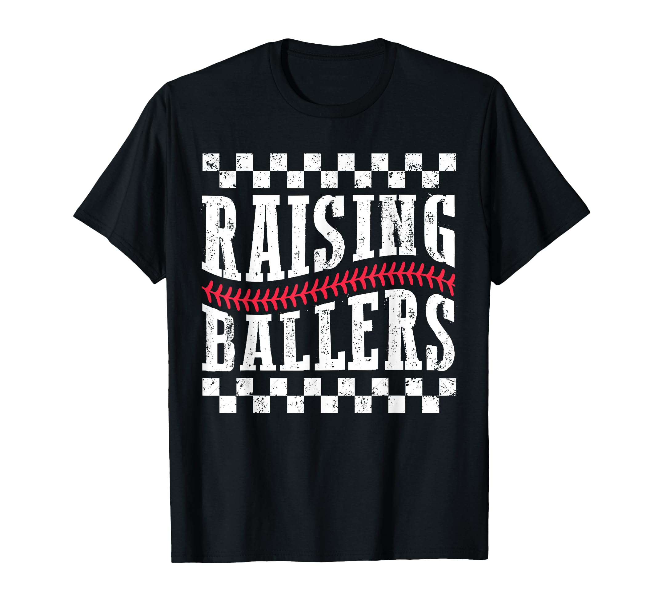 Raising Ballers Funny Mom Baseball T-Shirt - Trendy Graphic for Adults - T-Shirt, Sweatshirt, Hoodie