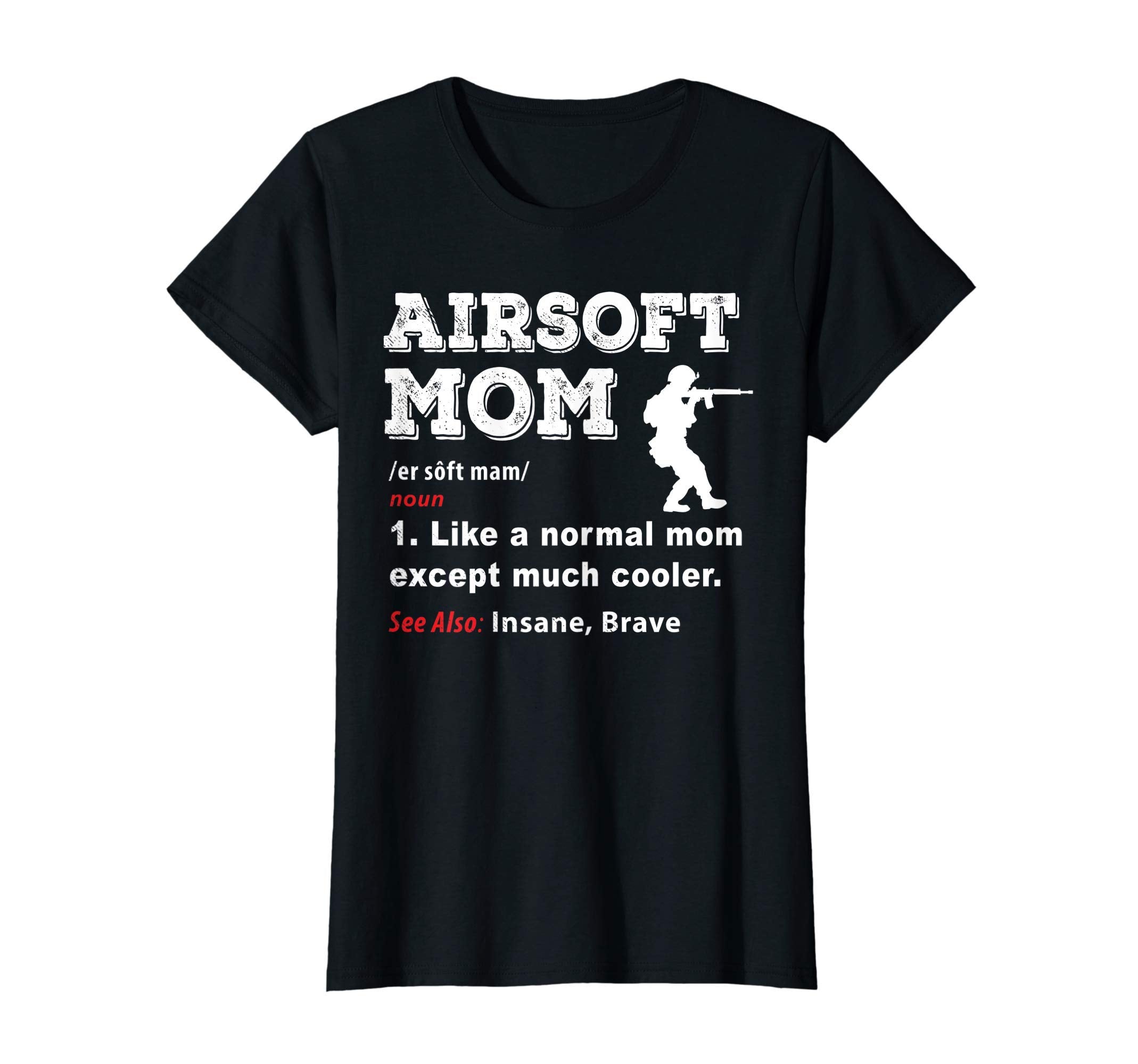 Womens Airsoft Mom Sport Distressed T-Shirt - Aesthetic Graphic Unisex - T-Shirt, Sweatshirt, Hoodie