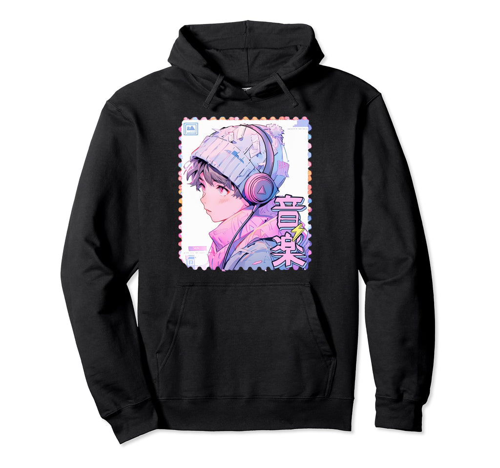 Anime Wearing Headphones Y2K Husbando Hoodie - Fun Novelty Design Unisex - T-Shirt, Sweatshirt, Hoodie