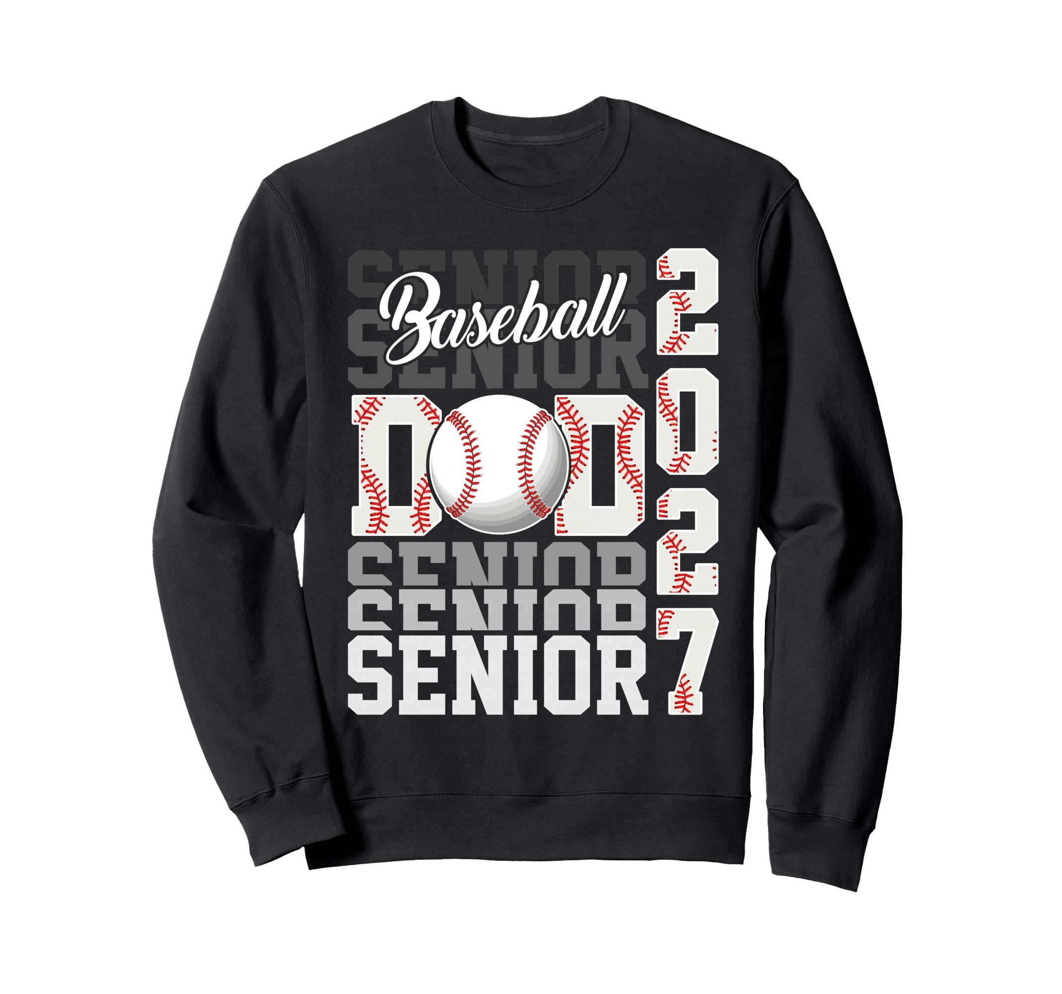 Senior 2027 Baseball Dad Proud Sweatshirt - Custom Art Print Men Women - T-Shirt, Sweatshirt, Hoodie
