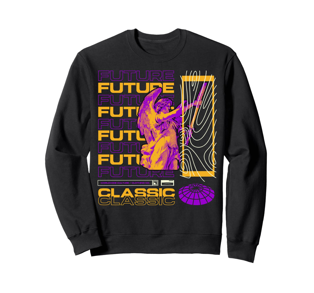 Y2K Future Bold Urban Graffiti Sweatshirt - Casual Everyday Wear Men Women - T-Shirt, Sweatshirt, Hoodie