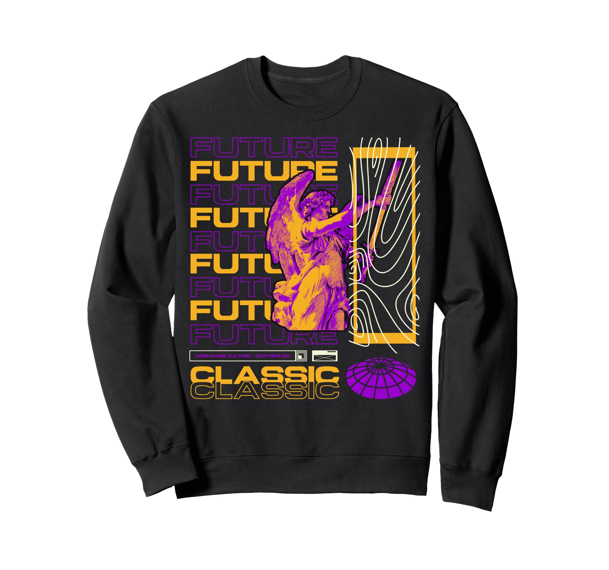 Y2K Future Bold Urban Graffiti Sweatshirt - Casual Everyday Wear Men Women - T-Shirt, Sweatshirt, Hoodie