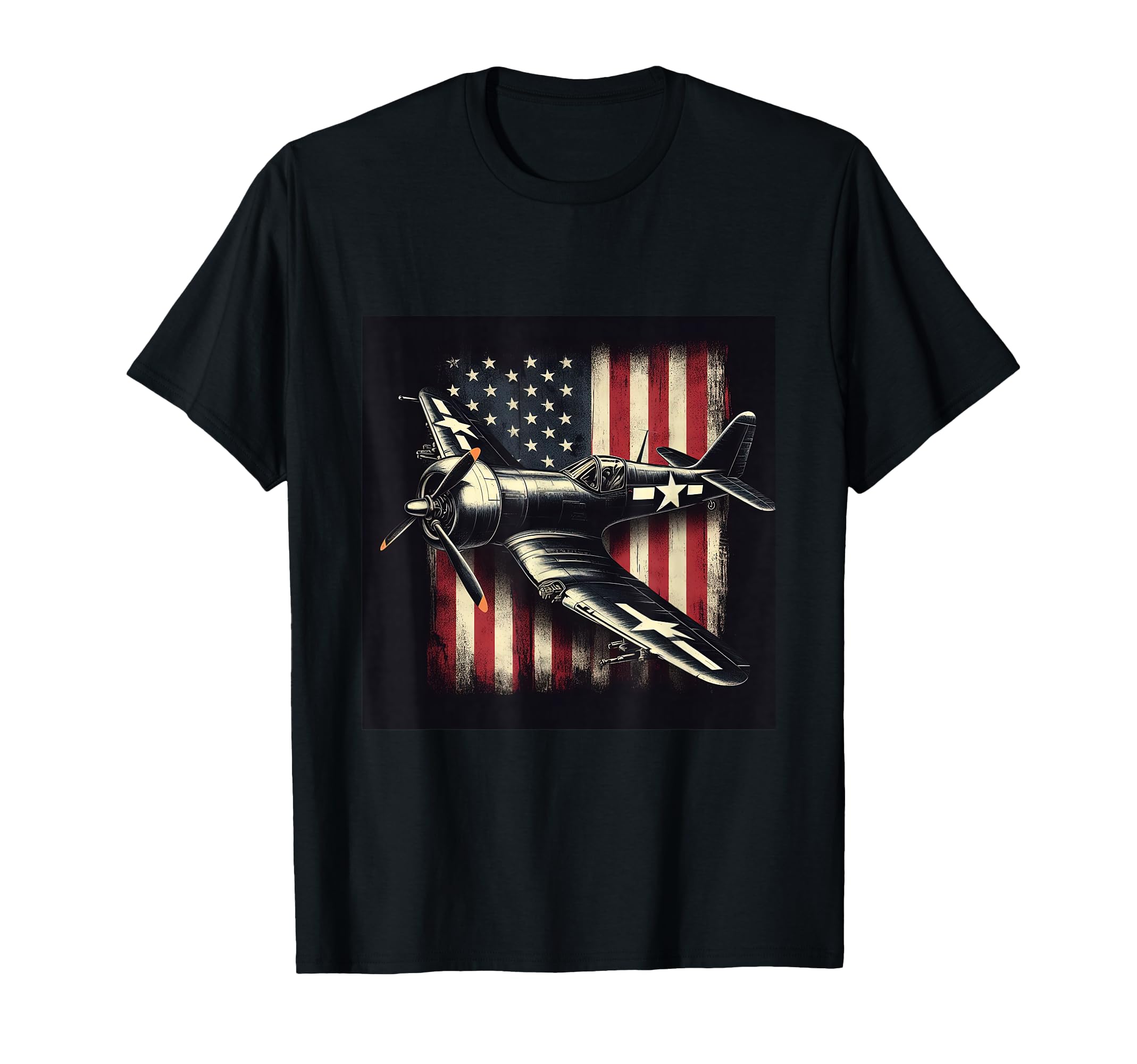 Ww2 Warplane F4U Corsair Distressed T-Shirt - Minimalist Print for Adults - T-Shirt, Sweatshirt, Hoodie
