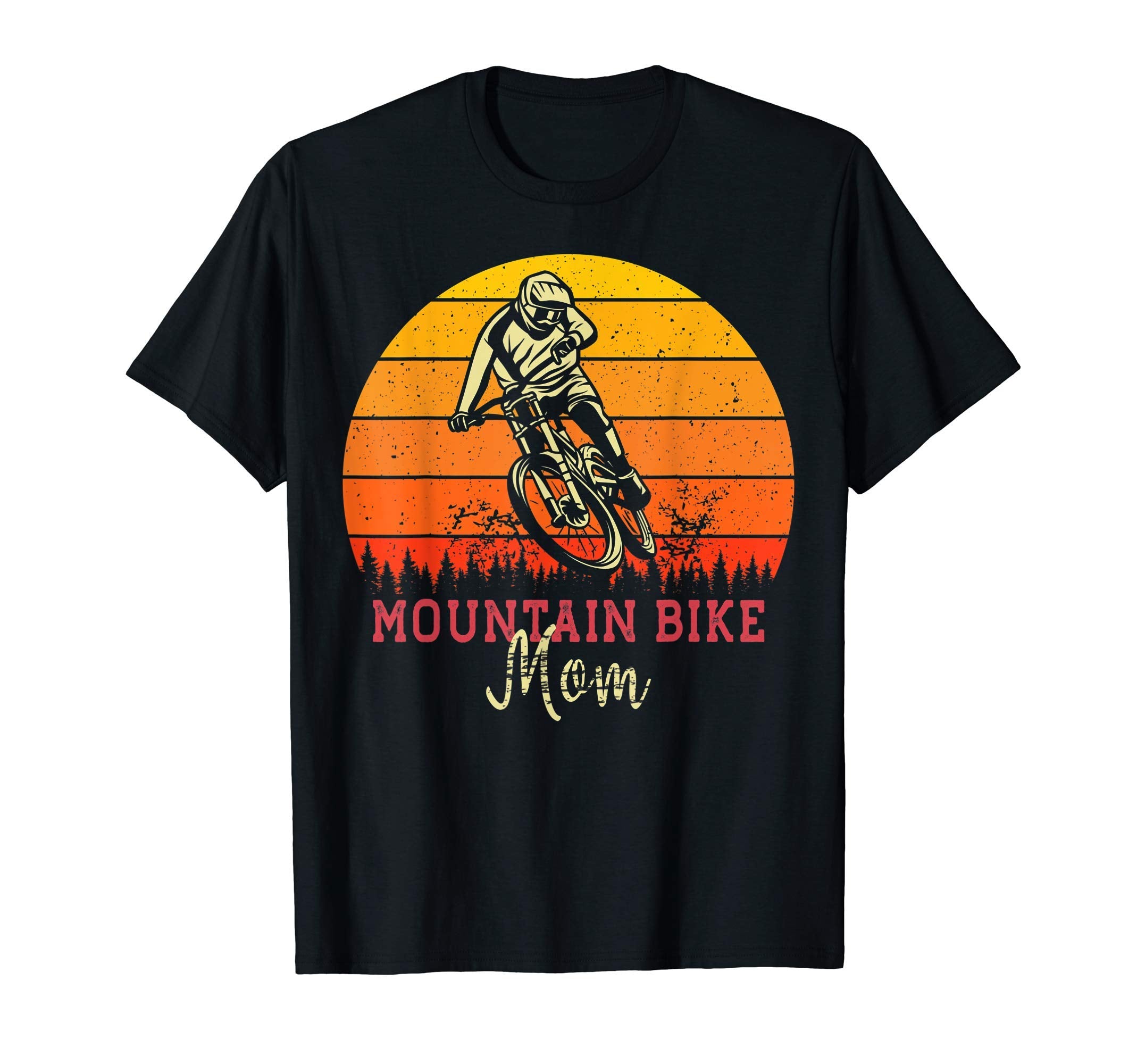 Mountain Bike Mom Sunset T-Shirt - Casual Everyday Wear Unisex - T-Shirt, Sweatshirt, Hoodie